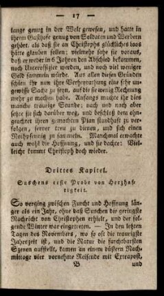 Drittes Kapitel. Suschens erste Probe von Herzhaftigkeit.