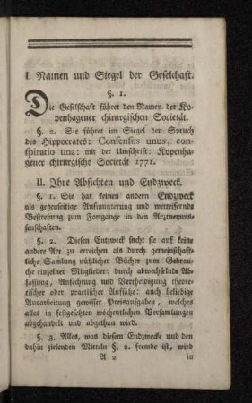 II. Ihre Absichten und Endzweck.