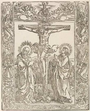 Christus am Kreuz mit der Engelbordüre