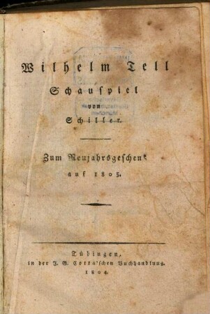Wilhelm Tell : Schauspiel