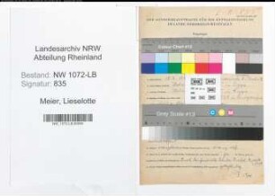 Entnazifizierung Lieselotte Meier , geb. 18.07.1914 ()