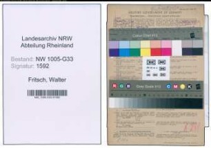Entnazifizierung Walter Fritsch , geb. 09.10.1898 (Ingenieur)
