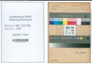 Entnazifizierung Franz Jagoda , geb. 09.10.1894 (Postsekretaer)