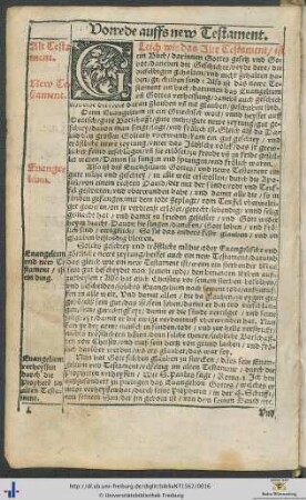 Vorrede auffs new Testament