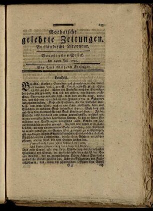 Dreyßigstes Stück, den 24ten Jul. 1790.