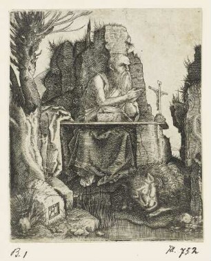 Heiliger Hieronymus neben dem Weidenbaum