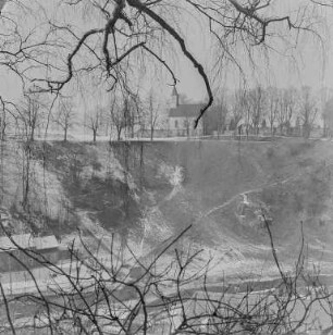 Bautzen Winterbilder : Bautzen. Blick zur Friedhofskapelle Protschenberg. Winteraufnahme