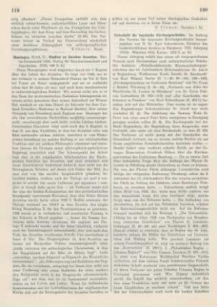 120-121 [Rezension] Zeitschrift für bayrische Kirchengeschichte ; 8.1933