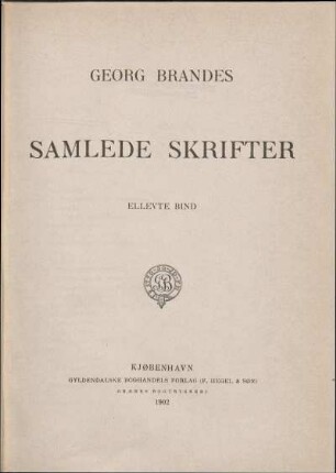 Ellevte Bind: Samlede skrifter