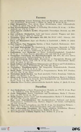 Fayence (Nr. 1-16)