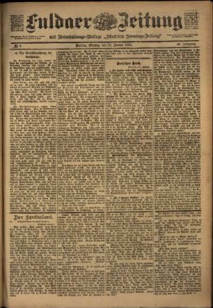 Ausgabe vom Montag, den 13. Januar 1902.