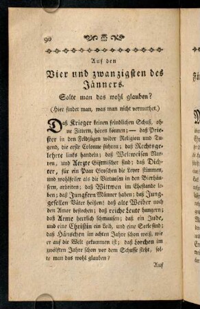 90-100, Auf den Vier und zwanzigsten ... - ...Acht und zwanzigsten des Jänners.