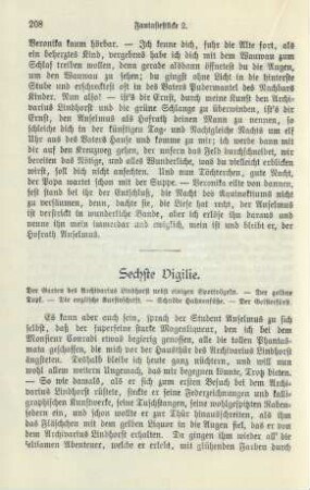 Sechste Vigilie. Der Garten des Archivarius Lindhorst …