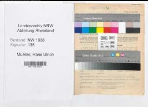 Entnazifizierung Hans Ulrich Mueller , geb. 15.02.1903 (Betriebsdirektor)
