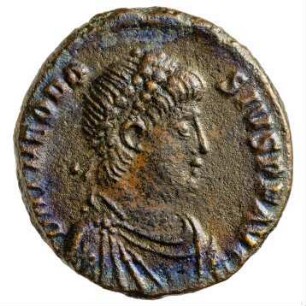 Münze, Aes 3, 15. Mai 392 bis 17. Januar 395 n. Chr.