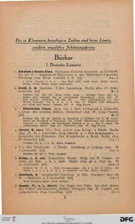 I. Bücher (Nr. 1-271)
