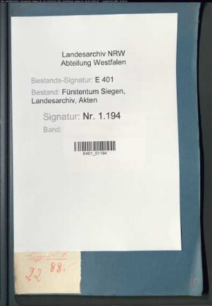 Bestätigungen von Privilegien der Stadt Siegen