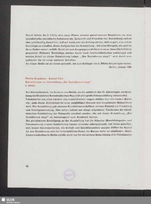 Bemerkungen zur Ausstellung "Der Sozialismus siegt"