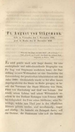 Fr. August von Stägemann