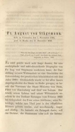 Fr. August von Stägemann