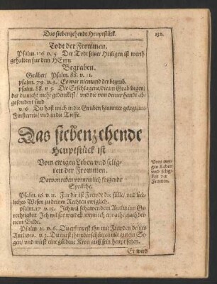 Das siebenzehende Heuptstück Vom ewigen Leben und seligkeit der Frommen.