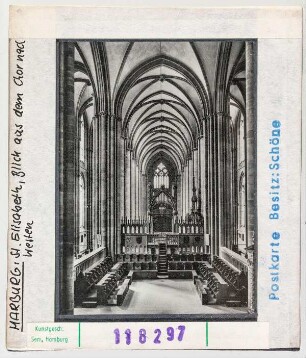 Marburg: St. Elisabeth, Blick aus dem Chor nach Westen