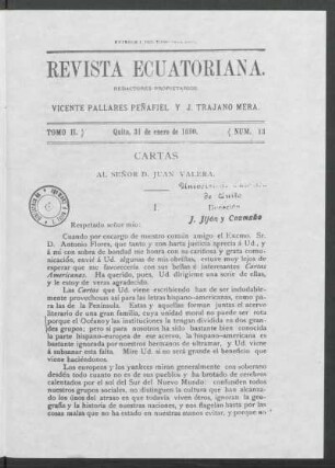 Cartas al Señor D. Juan Valera