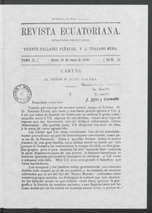 Cartas al Señor D. Juan Valera
