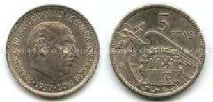 Spanien, 5 Pesetas