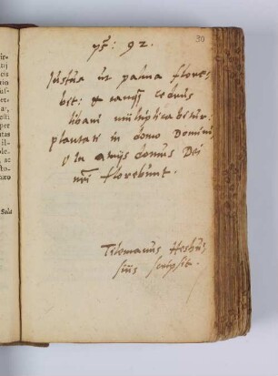 Tilemannus Heshusius. – Incipit: Iustus ut palma florebit. – Helmstedt, 1588