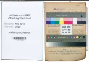 Entnazifizierung Helmut Kallenbach , geb. 25.04.1920 ()