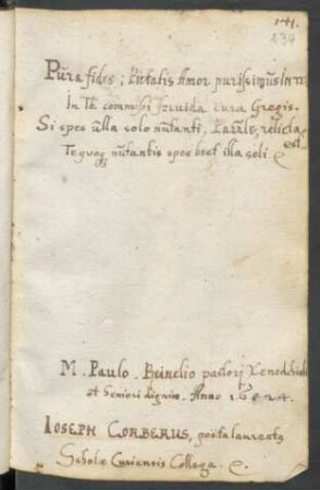 Iosephus Corberus, 1624