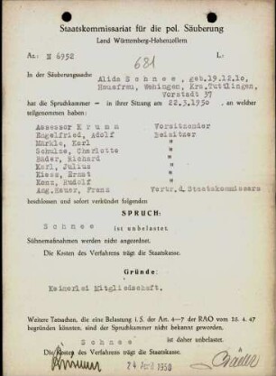 Schnee, Alida