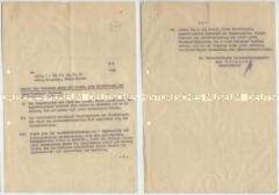 Befehl des Oberbefehlshabers im Heimatkriegsgebiet Generaloberst Hoepner über die sofortige Schließung aller NSDAP-Dienststellen im Rahmen der Operation "Walküre" - Sachkonvolut