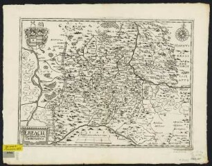 Karte der Grafschaft Erbach im Odenwald, Franken, 1:170 000, Kupferstich, ab 1701