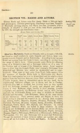 Section VII. Bards and actors
