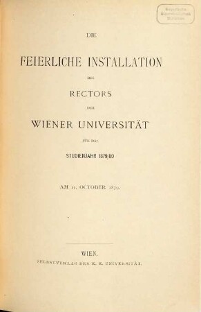 Ueber die Nothwendigkeit der Gymnasial-Bildung für die Aerzte : Inaugurations-Rede gehalten am 11. Oct. 1879
