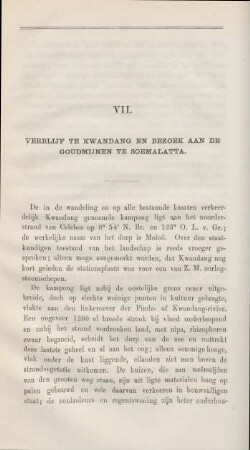 VII. Verblijf te Kwandang en bezoek aan de goudmijnen te Soemalatta