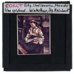 Corot, Sitzende Italienerin, Mandoline spielend