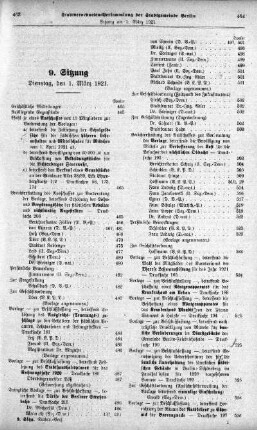 Sitzung 9, 1. März 1921