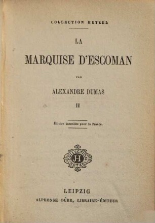 La Marquise d'Escoman, 2