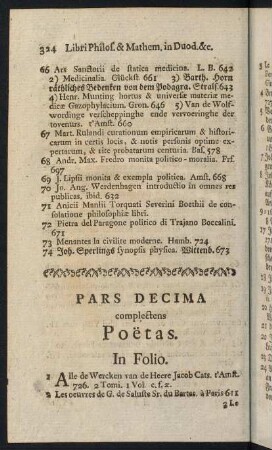 324-392, Pars Decima complectens Poetas