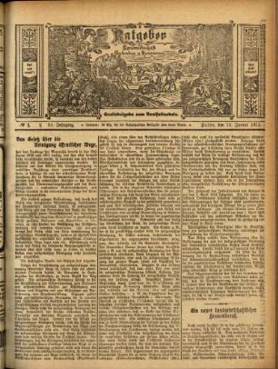Ausgabe vom Sonntag, den 12. Januar 1913.