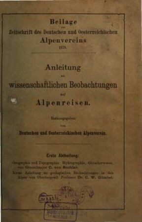 Orographie und Topographie, Hydrographie, Gletscherwesen