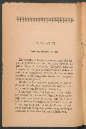 Capítulo III : Los primeros pasos