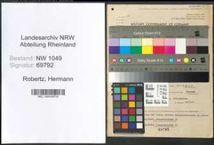 Entnazifizierung Hermann Robertz , geb. 25.10.1892 (Inspektor)