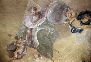Die Heilige Dreifaltigkeit umgeben von den Heiligen Petrus, Paulus, Benedikt und Koloman sowie Moses und Aaron