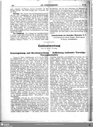 Geldentwertung (II)