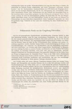 Prähistorische Funde aus der Umgebung Dörverdens