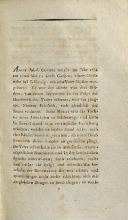 Leben des Künstlers Asmus Jakob Carstens : ein Beitrag zur Kunstgeschichte des achtzehnten Jahrhunderts
